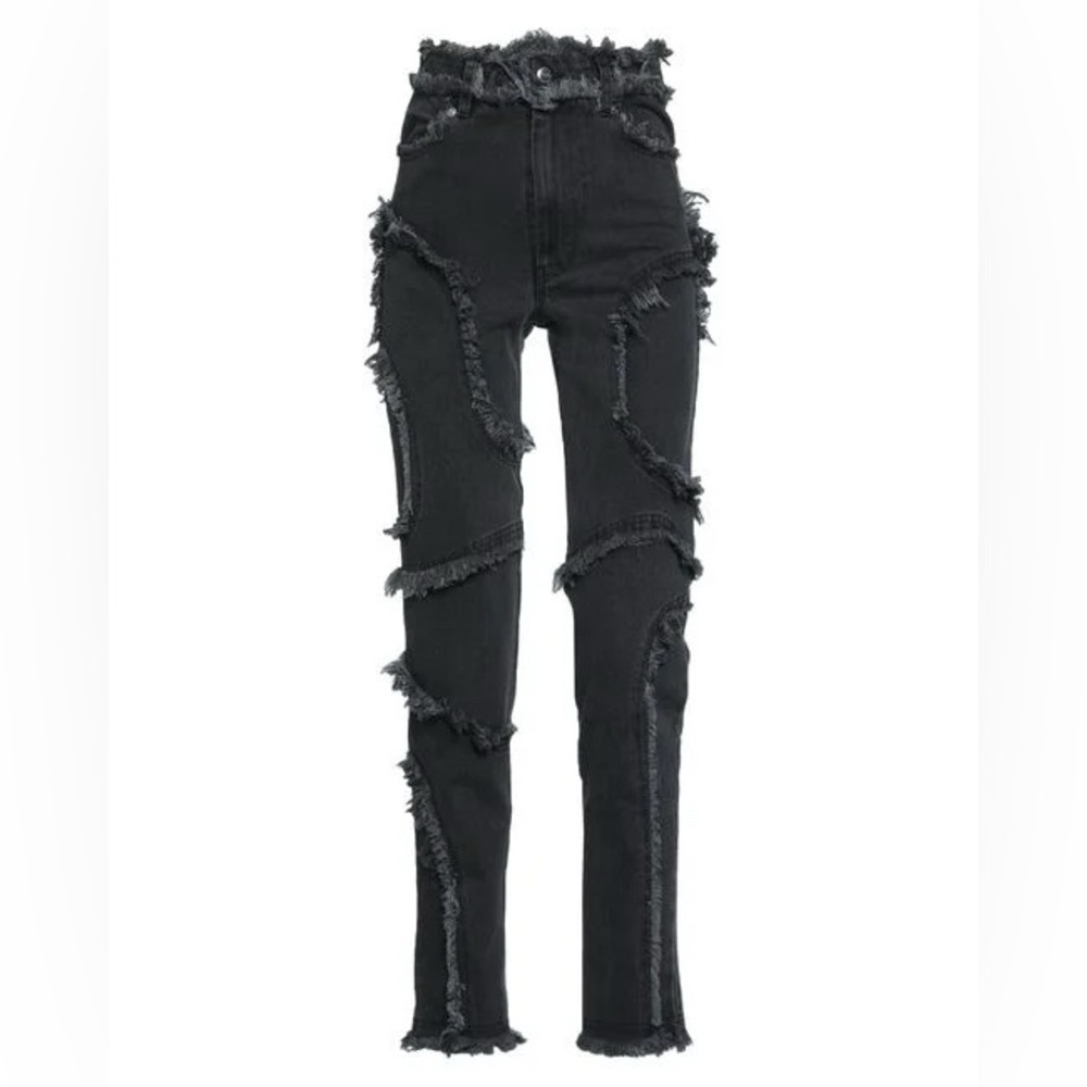 Eckhaus Latta 
El Frayed Raw Edge High Waist Jean